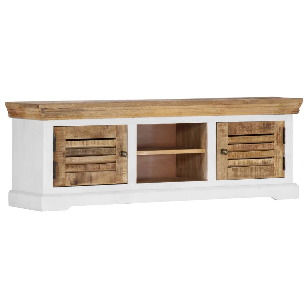vidaXL Meuble TV 118x30x40 cm Bois de manguier massif