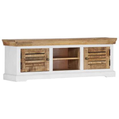 vidaXL Meuble TV 118x30x40 cm Bois de manguier massif