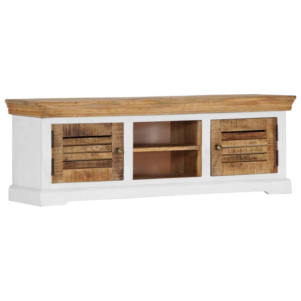 vidaXL Meuble TV 118x30x40 cm Bois de manguier massif