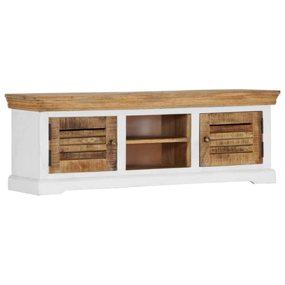 vidaXL Meuble TV 118x30x40 cm Bois de manguier massif