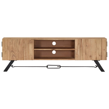 vidaXL Meuble TV 140x30x45 cm Bois d'acacia massif