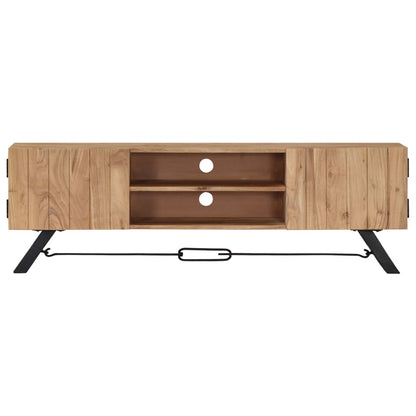 vidaXL Meuble TV 140x30x45 cm Bois d'acacia massif
