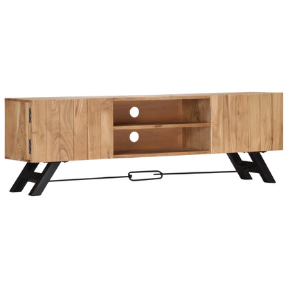 vidaXL Meuble TV 140x30x45 cm Bois d'acacia massif