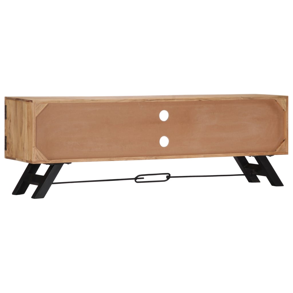 vidaXL Meuble TV 140x30x45 cm Bois d'acacia massif