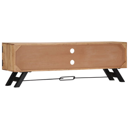 vidaXL Meuble TV 140x30x45 cm Bois d'acacia massif