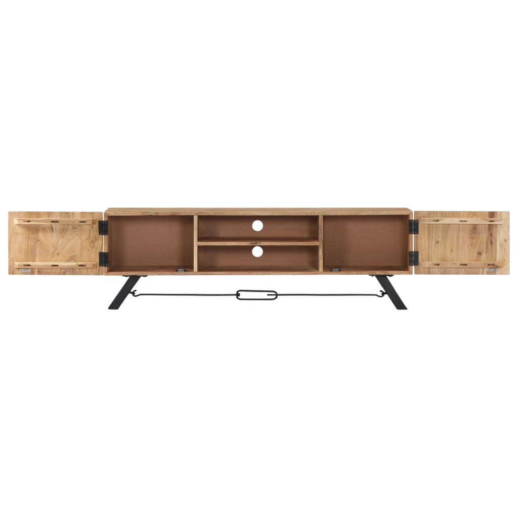 vidaXL Meuble TV 140x30x45 cm Bois d'acacia massif