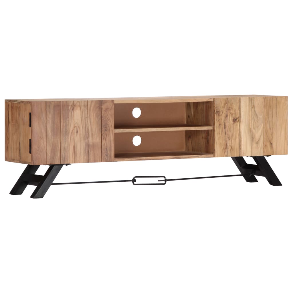 vidaXL Meuble TV 140x30x45 cm Bois d'acacia massif