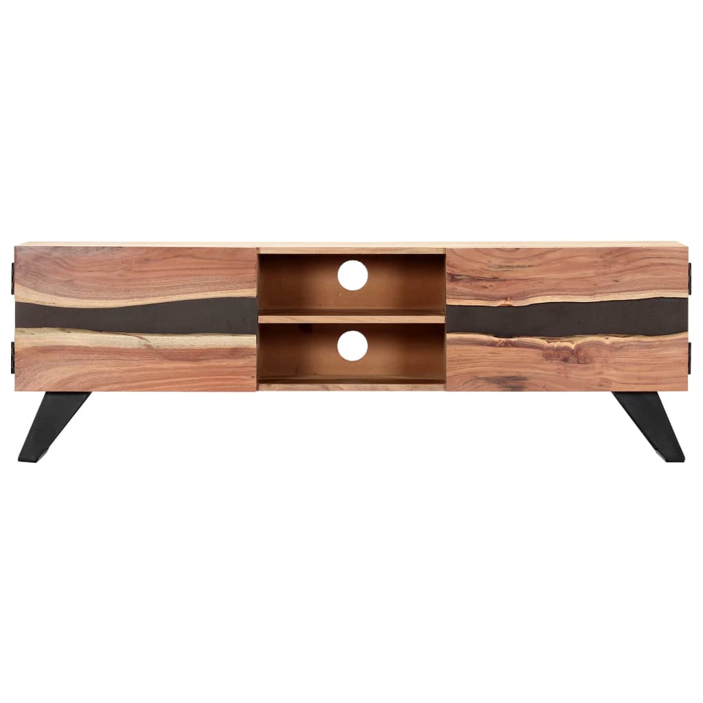vidaXL Meuble TV 140x30x45 cm Bois d'acacia massif