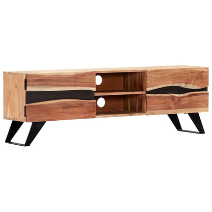 vidaXL Meuble TV 140x30x45 cm Bois d'acacia massif