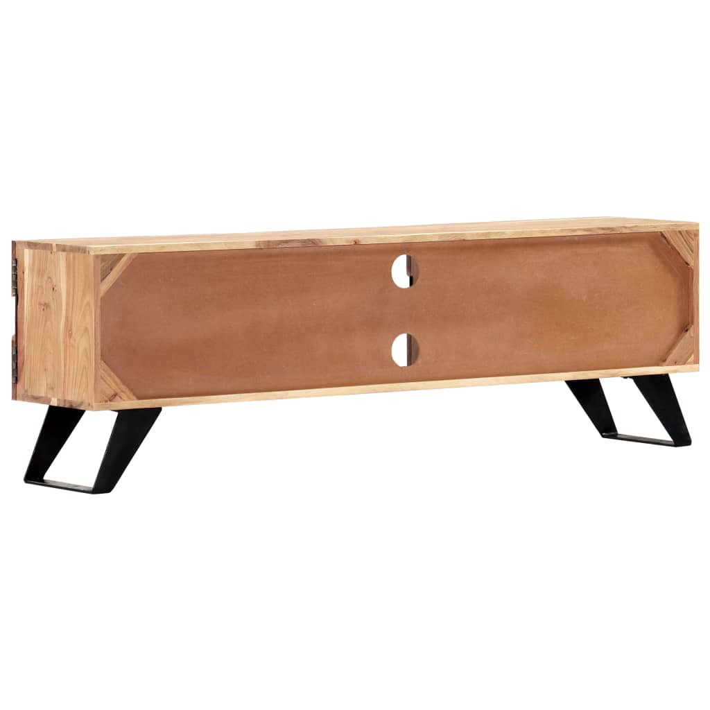 vidaXL Meuble TV 140x30x45 cm Bois d'acacia massif