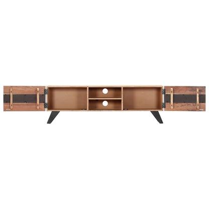 vidaXL Meuble TV 140x30x45 cm Bois d'acacia massif