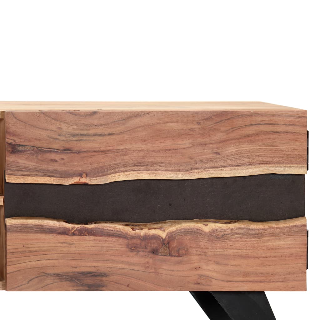 vidaXL Meuble TV 140x30x45 cm Bois d'acacia massif