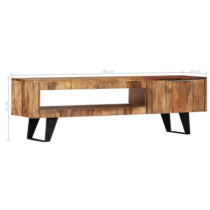 Meuble TV vidaXL 140x30x40 cm en bois d'acacia massif