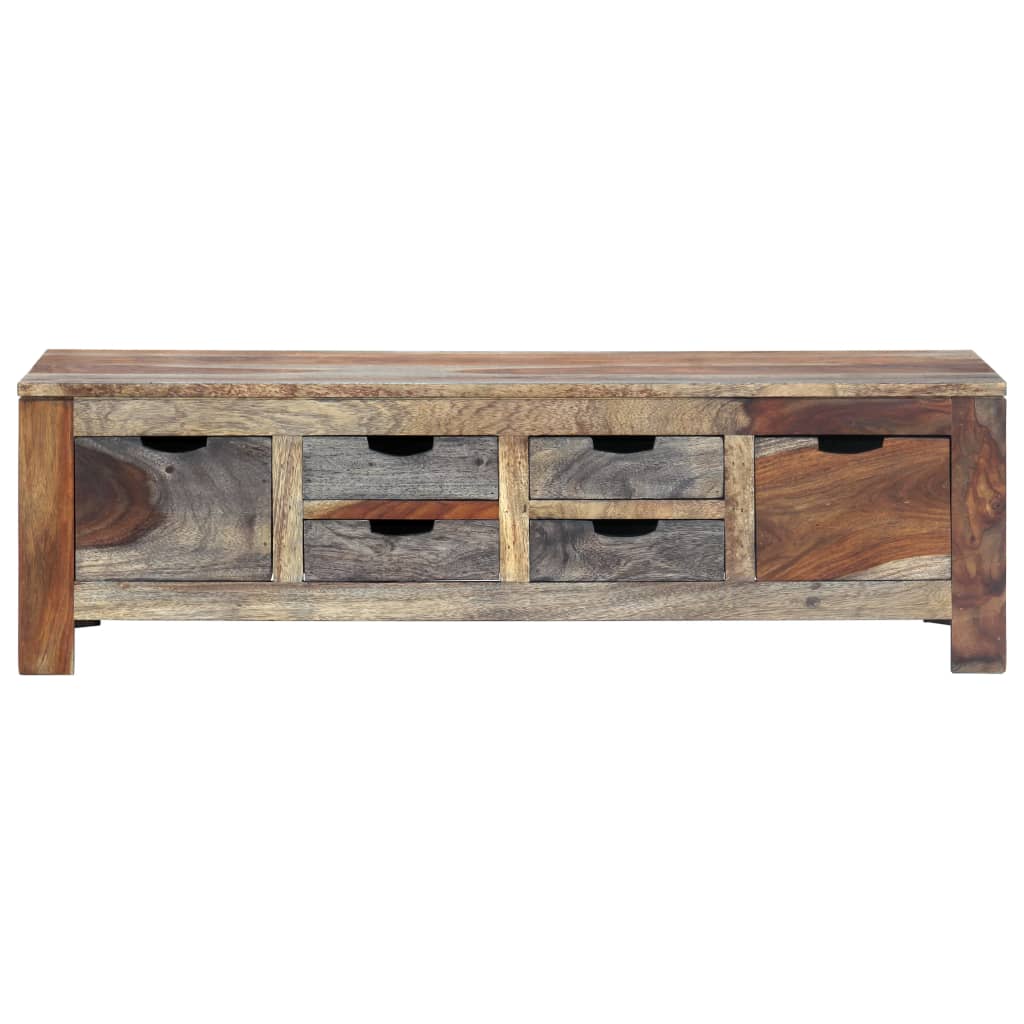 vidaXL Couchtisch Grau 100x50x30 cm Massivholz Akazie