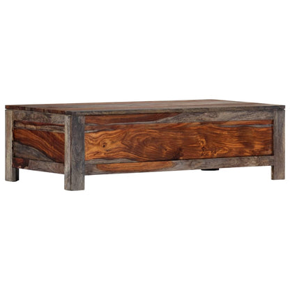vidaXL Couchtisch Grau 100x50x30 cm Massivholz Akazie