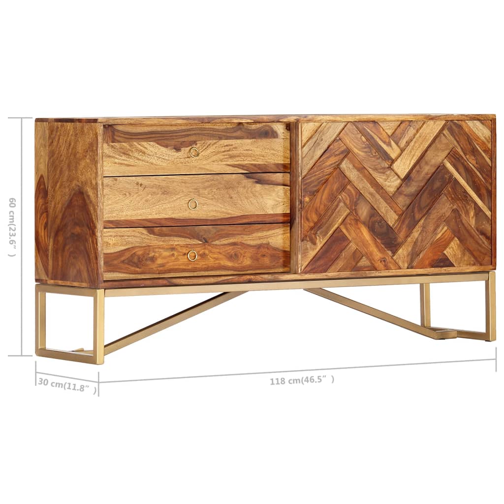 vidaXL Bahut 118x30x60 cm Bois d'acacia massif