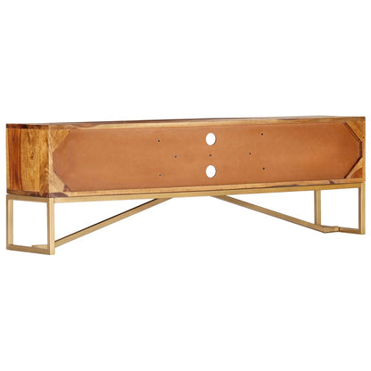 vidaXL Meuble TV 140x30x45 cm Bois d'acacia massif