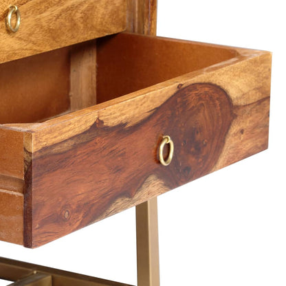 vidaXL Meuble TV 140x30x45 cm Bois d'acacia massif