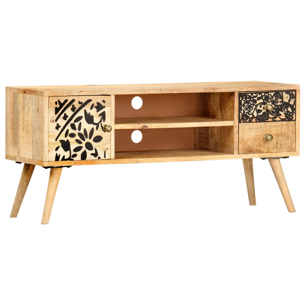 Meuble TV vidaXL 100x30x45 cm en bois de manguier massif