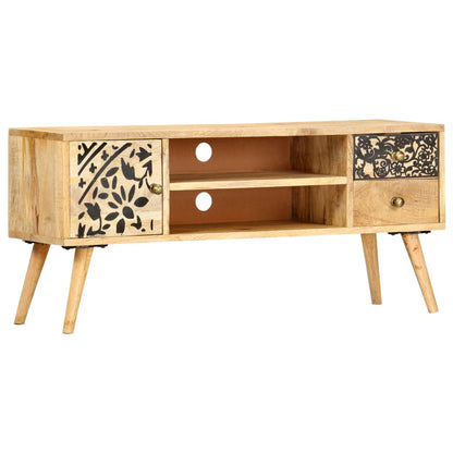 Meuble TV vidaXL 100x30x45 cm en bois de manguier massif