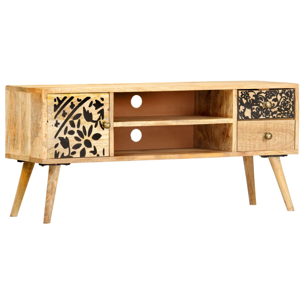 Meuble TV vidaXL 100x30x45 cm en bois de manguier massif