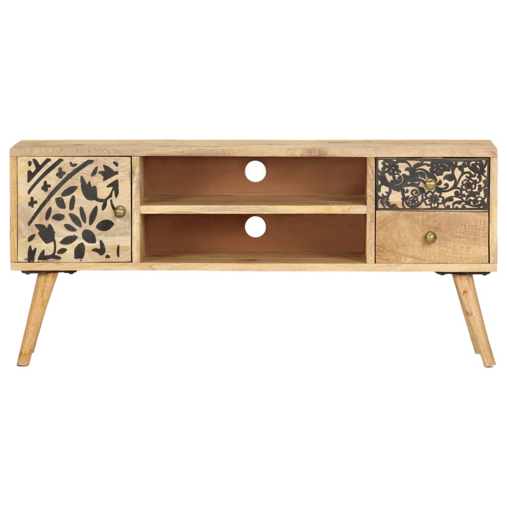 Meuble TV vidaXL 100x30x45 cm en bois de manguier massif