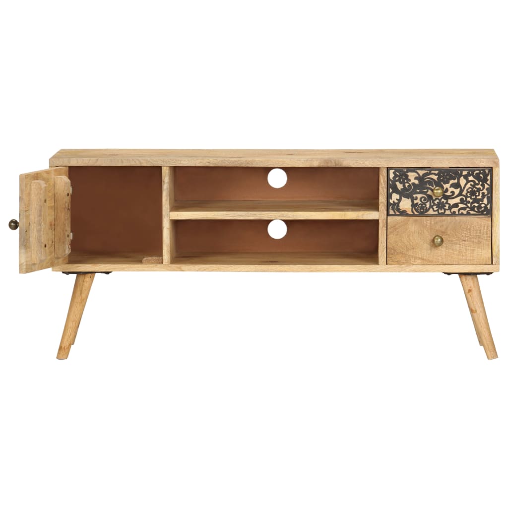 Meuble TV vidaXL 100x30x45 cm en bois de manguier massif