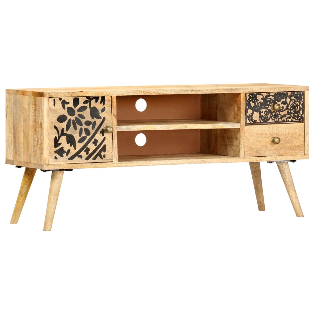 Meuble TV vidaXL 100x30x45 cm en bois de manguier massif