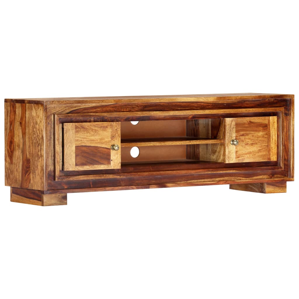 vidaXL Meuble TV 118x30x40 cm Bois d'acacia massif