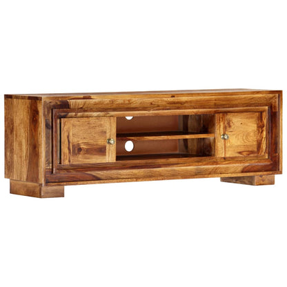 vidaXL Meuble TV 118x30x40 cm Bois d'acacia massif