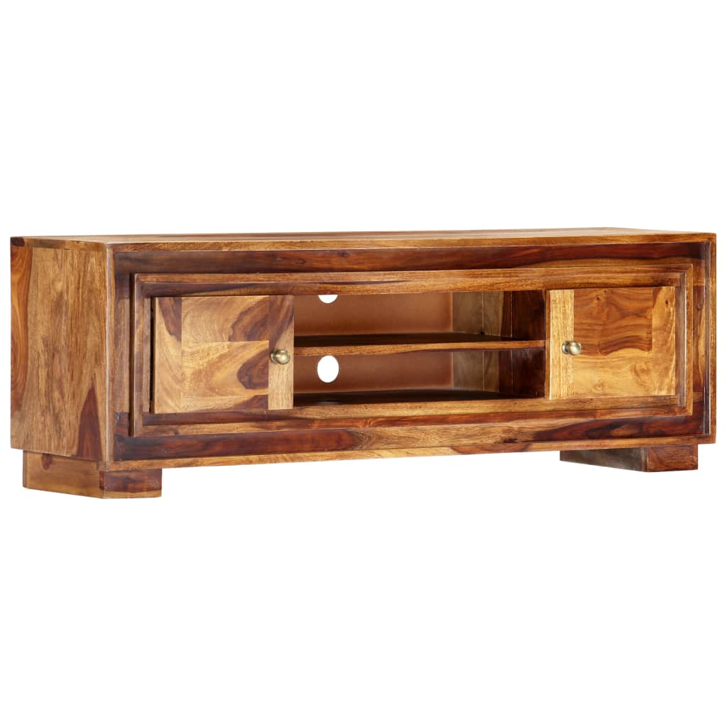 vidaXL Meuble TV 118x30x40 cm Bois d'acacia massif