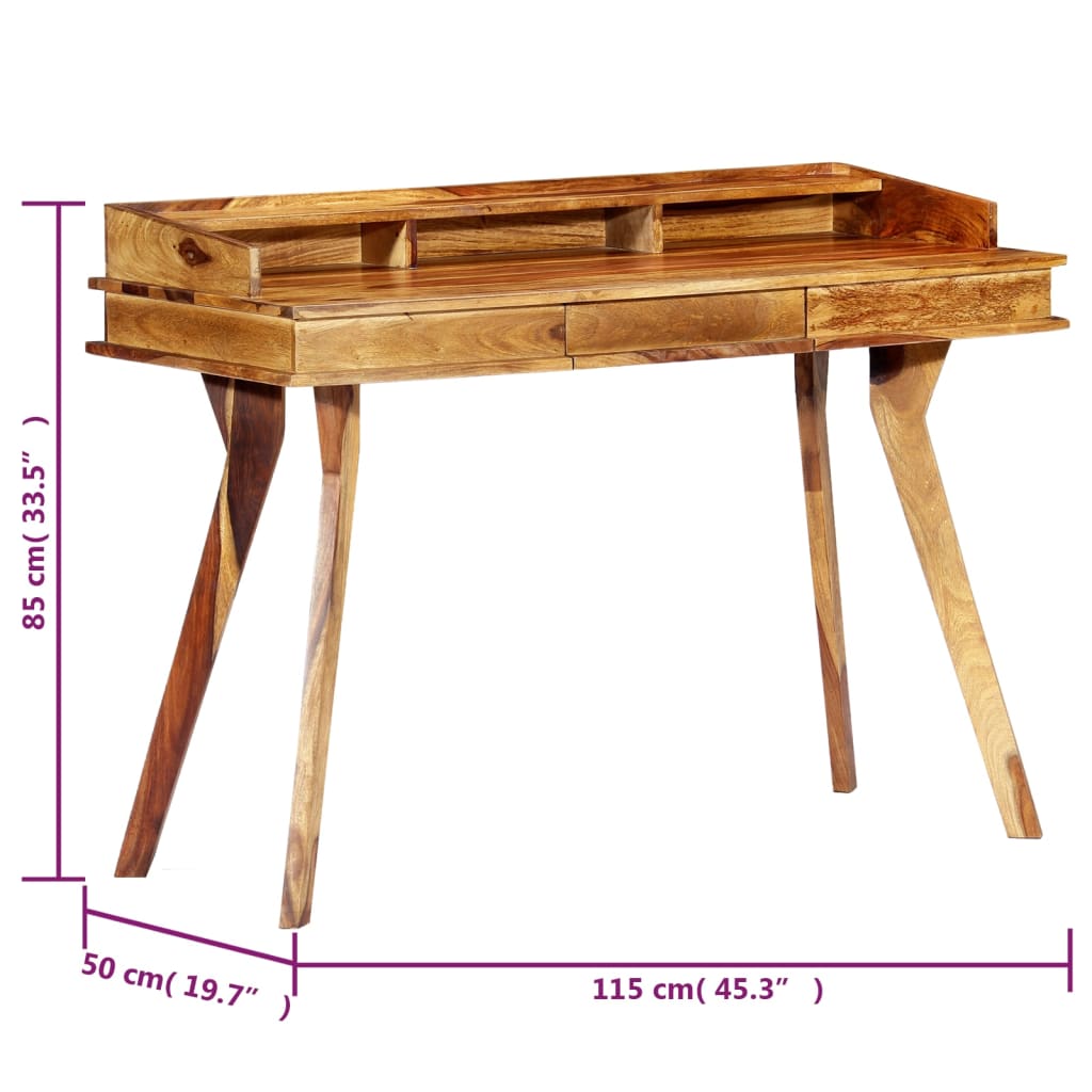 vidaXL Schreibtisch 115 x 50 x 85 cm Massivholz Akazie