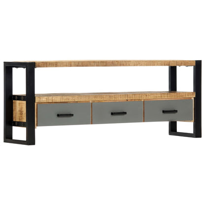 Meuble TV vidaXL 130 x 30 x 50 cm Bois de manguier massif