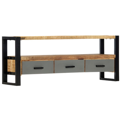 Meuble TV vidaXL 130 x 30 x 50 cm Bois de manguier massif