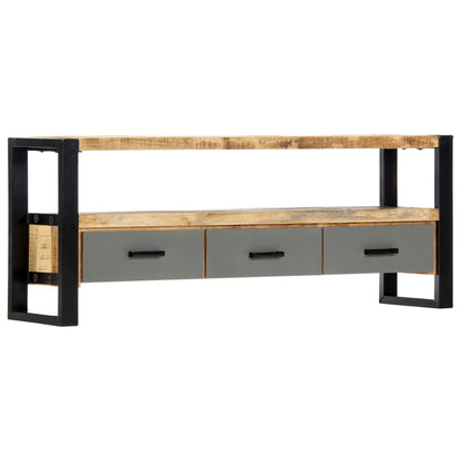Meuble TV vidaXL 130 x 30 x 50 cm Bois de manguier massif