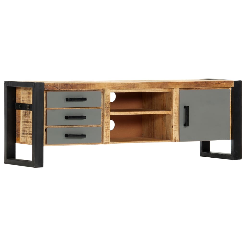 vidaXL Meuble TV 120x30x40 cm Bois de manguier massif