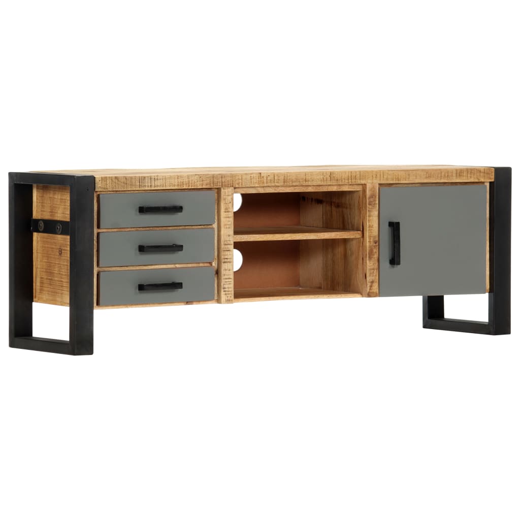 vidaXL Meuble TV 120x30x40 cm Bois de manguier massif