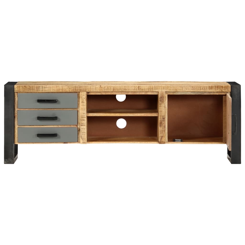 vidaXL Meuble TV 120x30x40 cm Bois de manguier massif