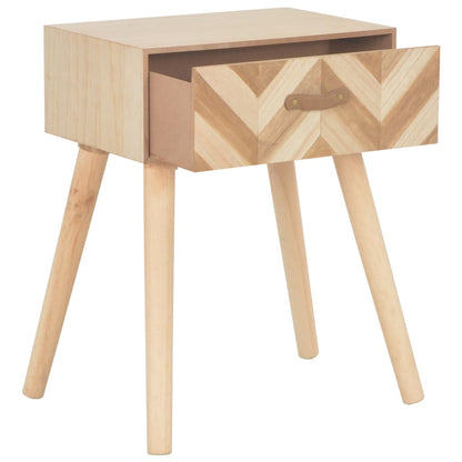 vidaXL Table de chevet avec tiroir 44x30x58 cm Bois massif
