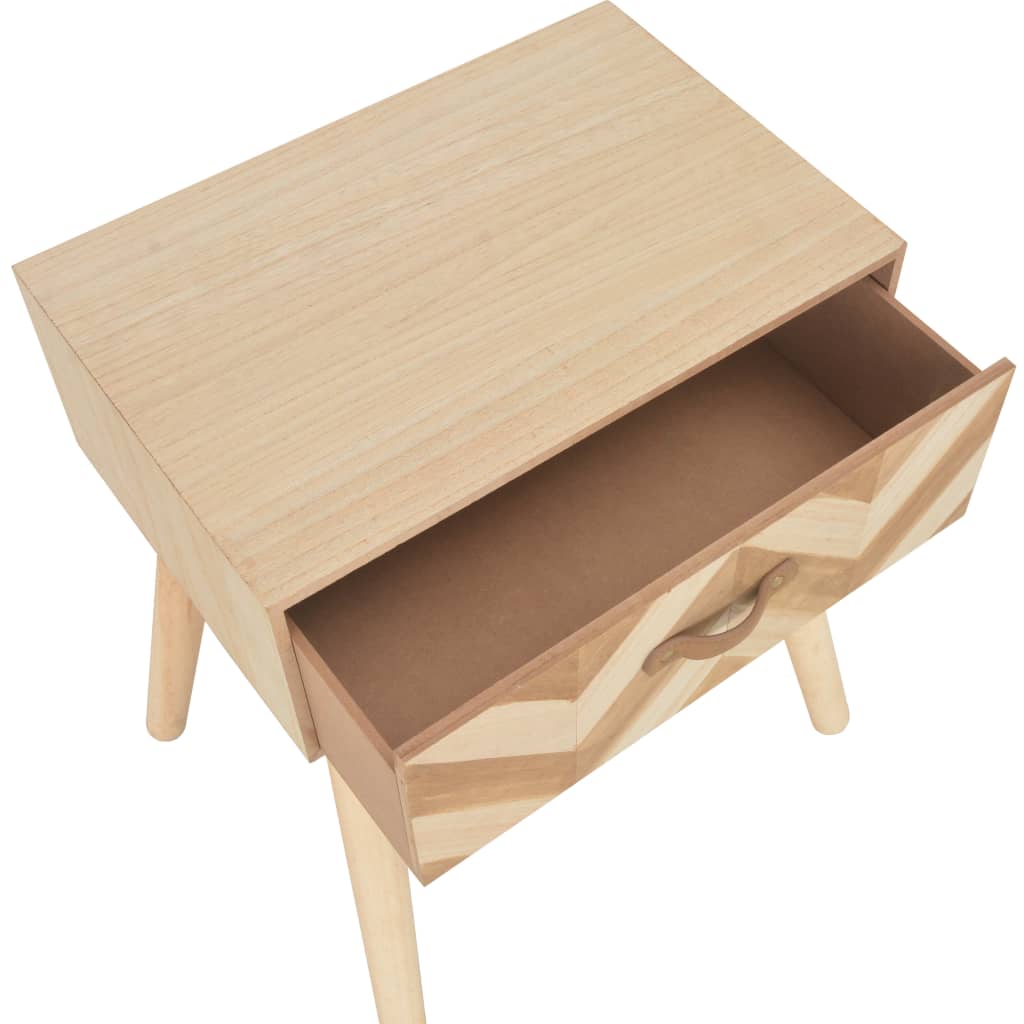 vidaXL Table de chevet avec tiroir 44x30x58 cm Bois massif