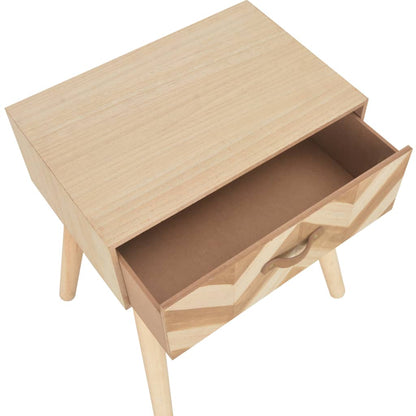 vidaXL Table de chevet avec tiroir 44x30x58 cm Bois massif
