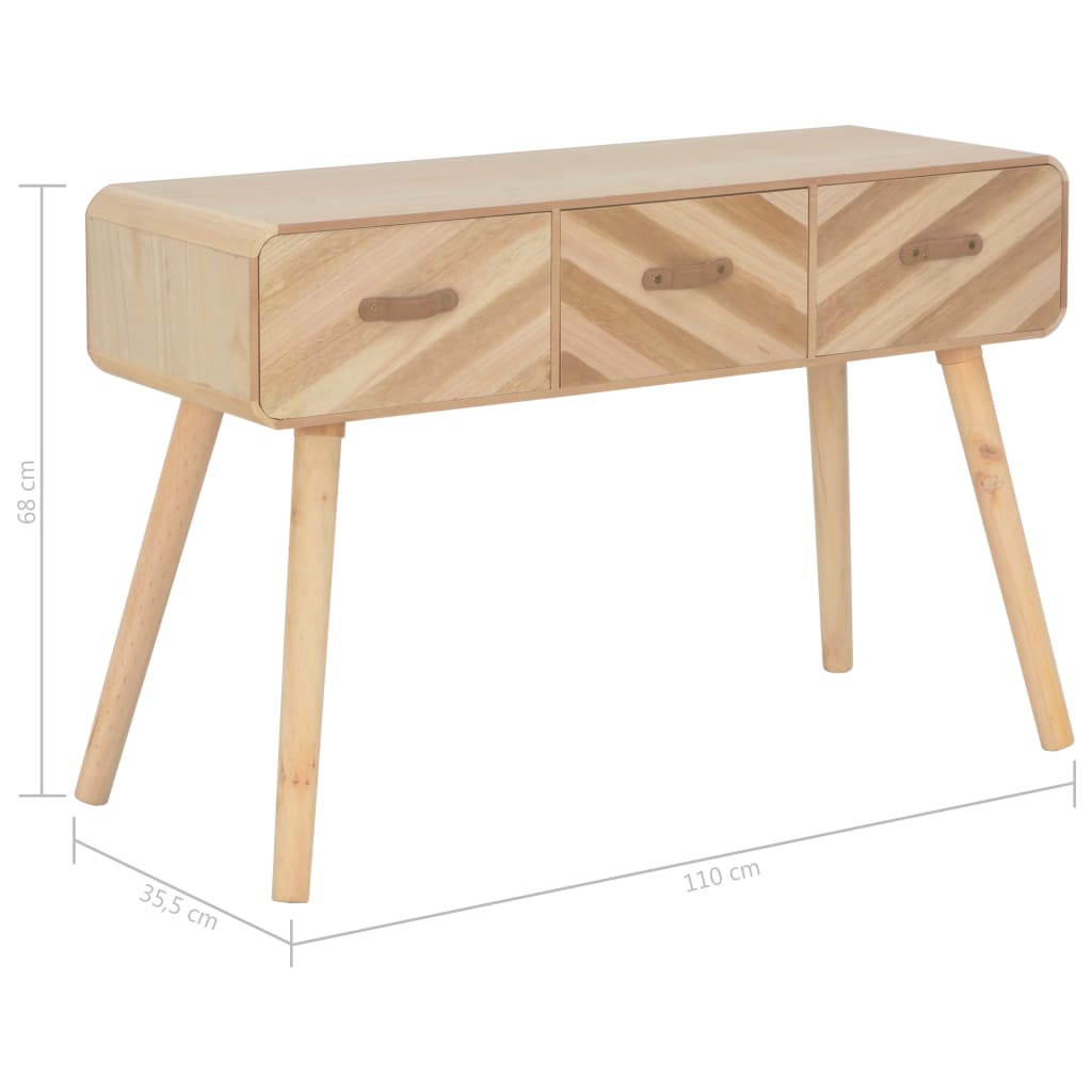 vidaXL Konsolentisch 100x35x68 cm Massivholz