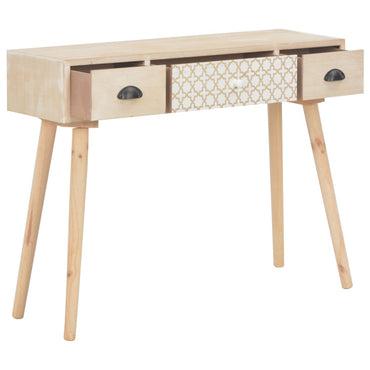 vidaXL Konsolentisch mit 3 Schubladen 100x30x73 cm Massivholz Kiefer