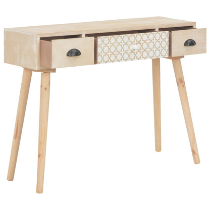 vidaXL Konsolentisch mit 3 Schubladen 100x30x73 cm Massivholz Kiefer