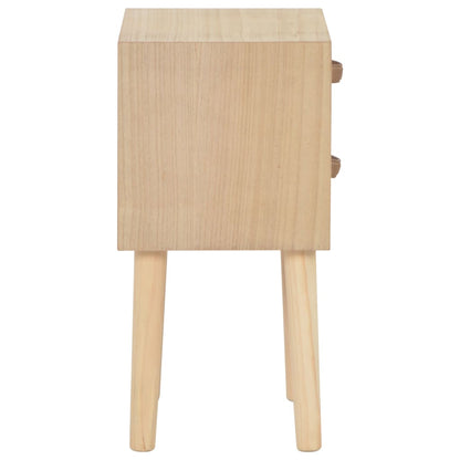vidaXL Nachttisch mit 2 Schubladen 30x25x49,5 cm Massivholz Kiefer