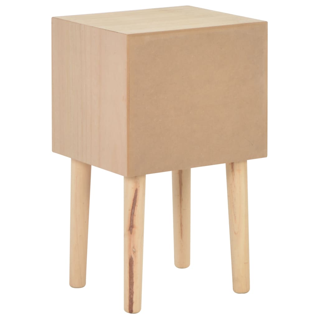 vidaXL Nachttisch mit 2 Schubladen 30x25x49,5 cm Massivholz Kiefer