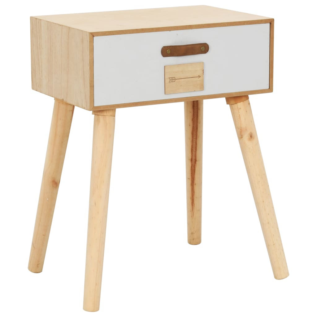 vidaXL Table de chevet avec tiroir 44x30x58,5 cm pin massif