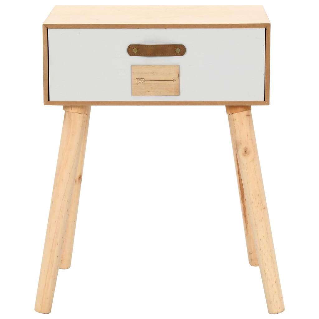 vidaXL Table de chevet avec tiroir 44x30x58,5 cm pin massif