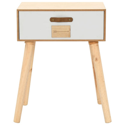 vidaXL Table de chevet avec tiroir 44x30x58,5 cm pin massif