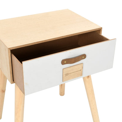 vidaXL Table de chevet avec tiroir 44x30x58,5 cm pin massif